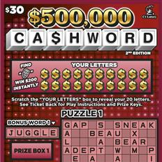 $500,000 CASHWORD 2nd EDITION thumb nail